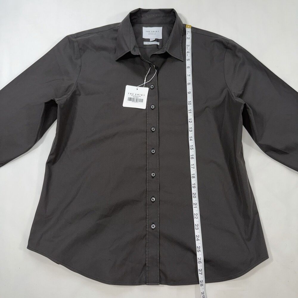 The Shirt Jet Set Icon Shirt Rochelle Behrens LARGE Black Button Up Minimalist - Picture 3 of 9